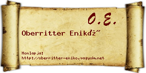 Oberritter Enikő névjegykártya