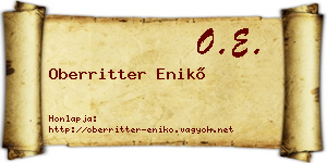 Oberritter Enikő névjegykártya